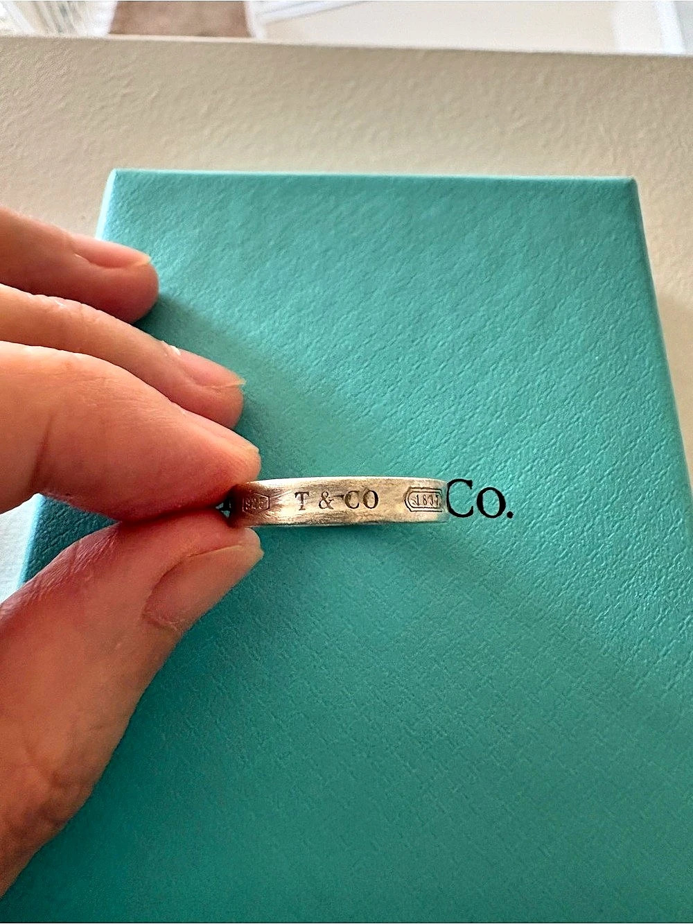 Tiffany & Co. Tiffany 1837 Narrow Band Ring. Sterling Silver